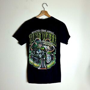 Daytona beach 71st annual bike week graphic T-shirt shamrocks st patty day small
